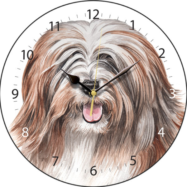 Tibetan Terrier Dog Clock