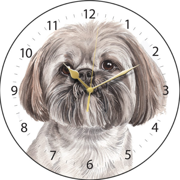 Lhasa Apso Dog Clock