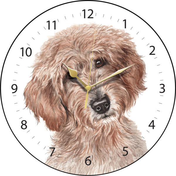 Labradoodle Dog Clock