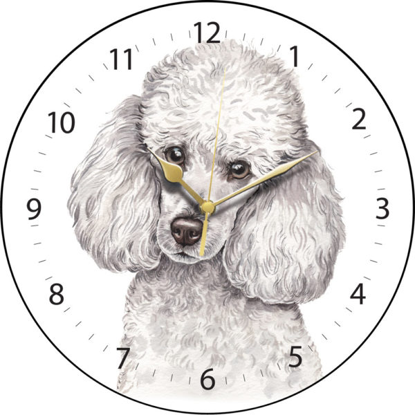 Miniature Poodle Dog Clock