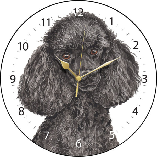 Miniature Poodle Dog Clock