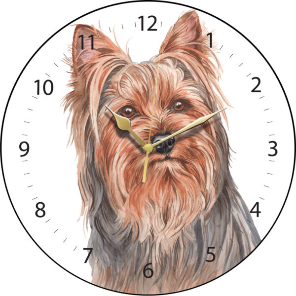 Yorkshire Terrier Dog Clock