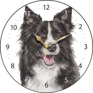 Border Collie Dog Clock