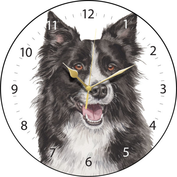Border Collie Dog Clock