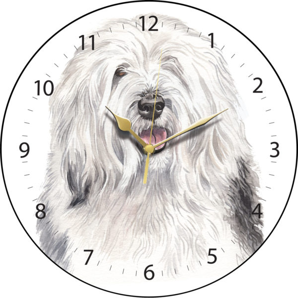 Old English Sheepdog Dog Clock