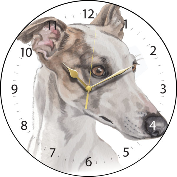 Greyhound Dog Clock