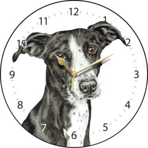 Lurcher Dog Clock