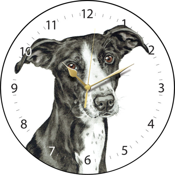 Lurcher Dog Clock
