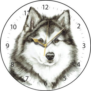 Alaskan Malamute Dog Clock