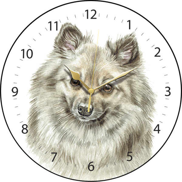 German Spitz Dog Clock