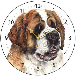 St Bernard Dog Clock