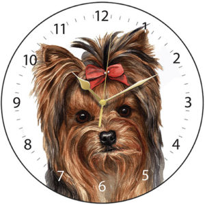 Yorkshire Terrier Dog Clock