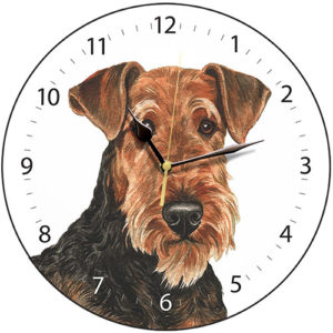 Airedale Terrier Dog Clock