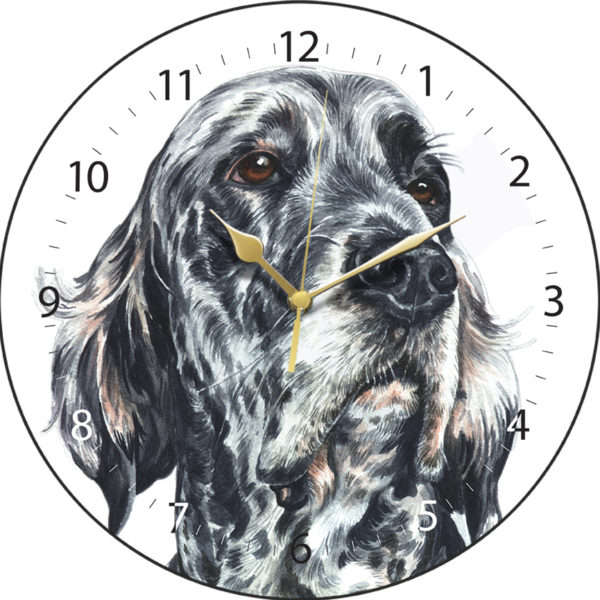 English Setter Dog Clock