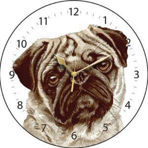 Pug Dog Clock