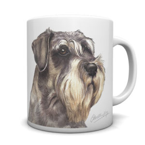 Schnauzer Ceramic Mug by Waggydogz
