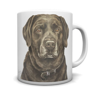 Chocolate Labrador Ceramic Mug by Waggydogz