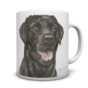 Black Labrador Ceramic Mug by Waggydogz
