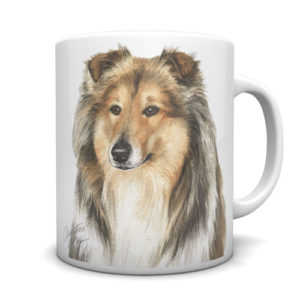 Rough Collie Ceramic Mug by Waggydogz