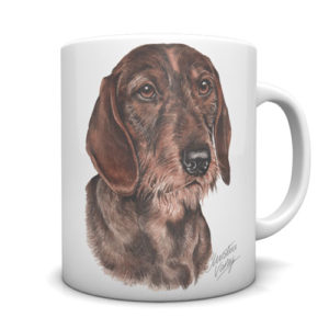 Dachshund - Wire Haired Ceramic Mug by Waggydogz