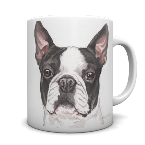 Boston Terrier Ceramic Mug by Waggydogz