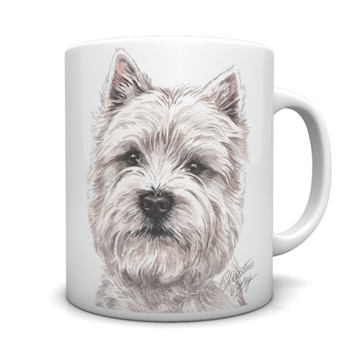 West Highland Terrier Ceramic Mug by Waggydogz