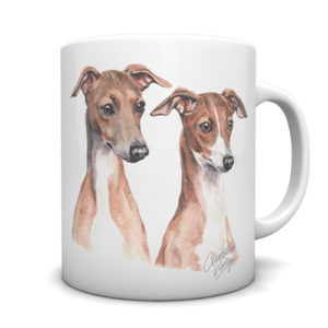 Greyhound Ceramic Mug by Waggydogz