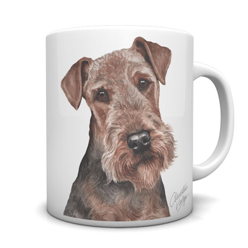 Airedale Terrier Ceramic Mug by Waggydogz