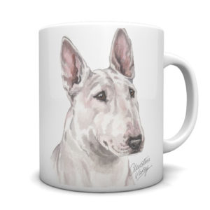 English Bull Terrier Ceramic Mug by Waggydogz