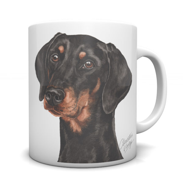 Doberman Ceramic Mug by Waggydogz