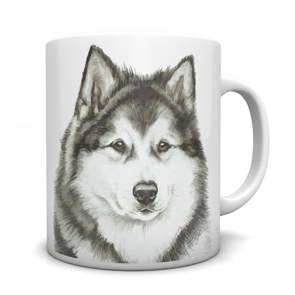 Alaskan Malamute Ceramic Mug by Waggydogz