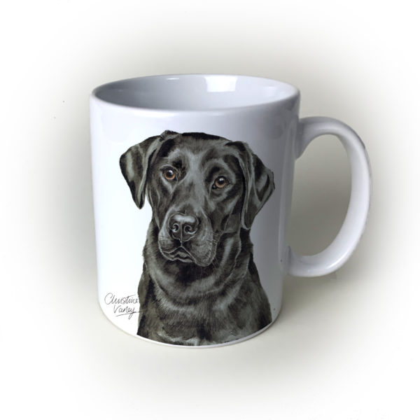Black Labrador Dog Ceramic Mug by Waggydogz