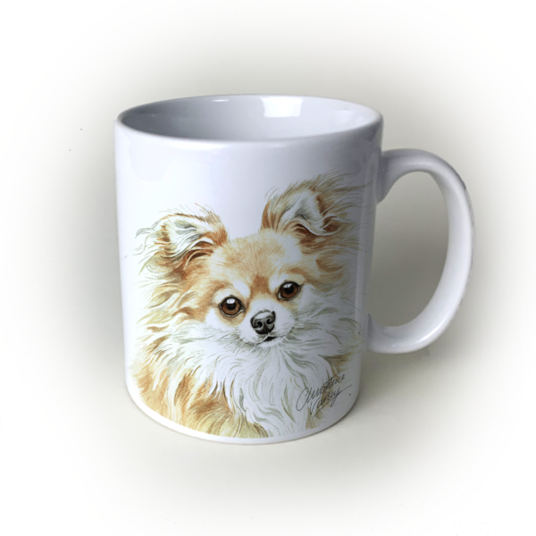 Long Hair Fawn Chihuahua dog mug