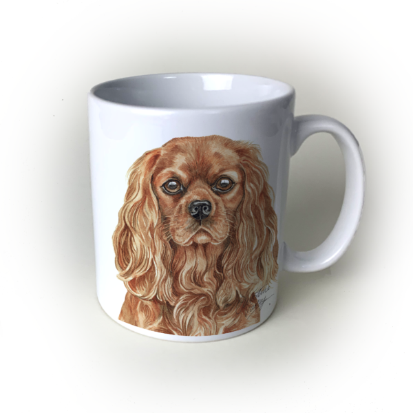 Ruby Cavalier King Charles Spaniel dog mug