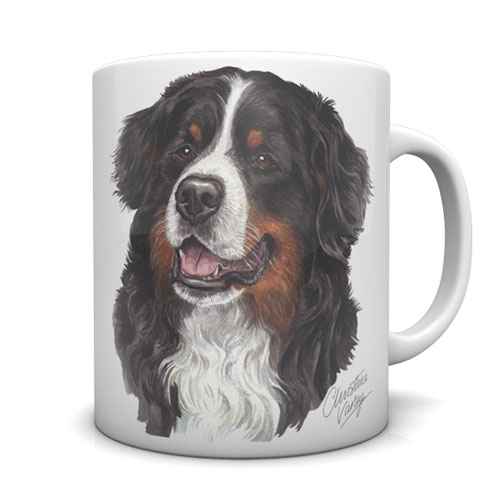 Bernese Mountain Dog Ceramic Mug by Waggydogz