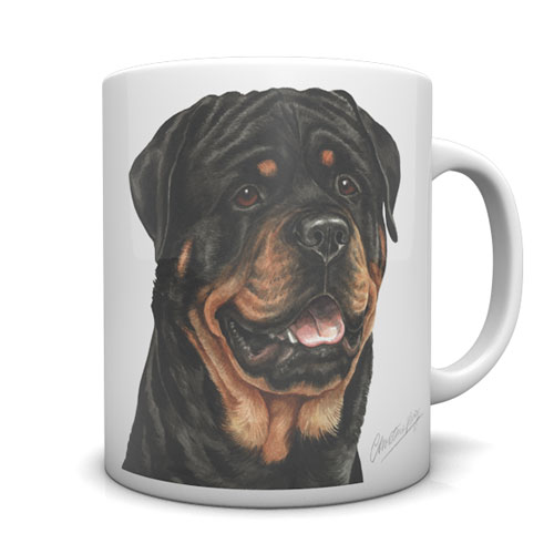 Rottweiler Ceramic Mug by Waggydogz