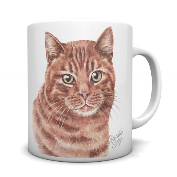 Ginger Cat Ceramic Mug by Waggydogz