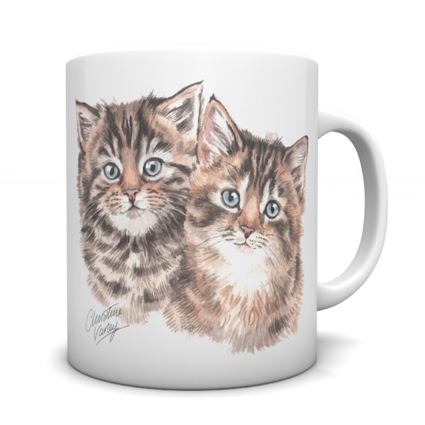 Kittens Ceramic Mug by Waggydogz