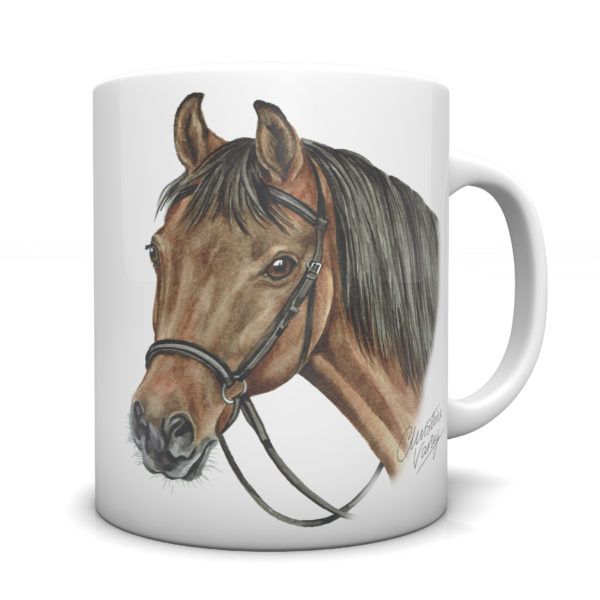 Bay Horse Ceramic Mug by Waggydogz