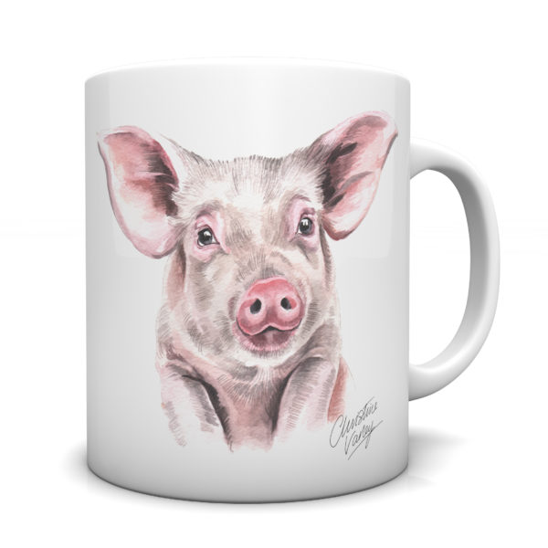 Pig Ceramic Mug by Waggydogz