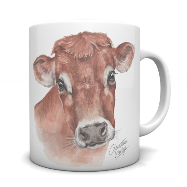 Jersey Cow Ceramic Mug by Waggydogz