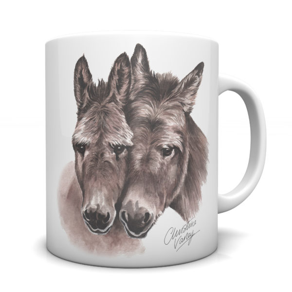 Donkeys Ceramic Mug by Waggydogz