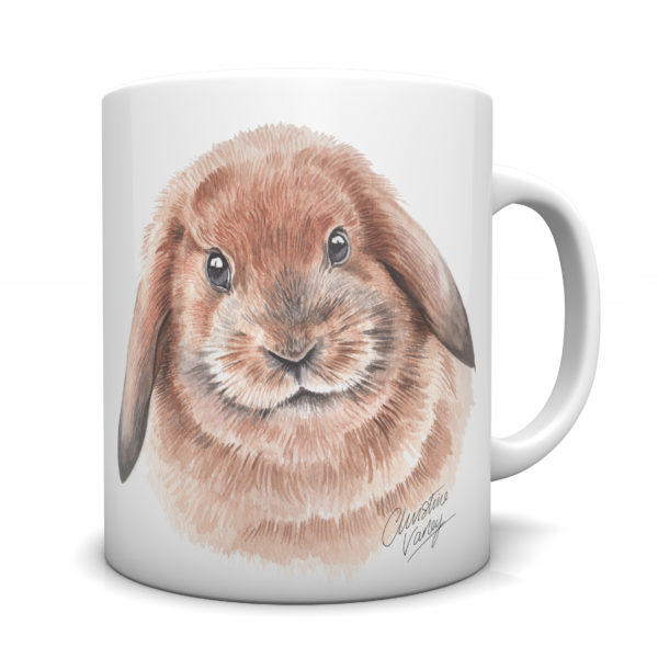 Rabbit Ceramic Mug by Waggydogz