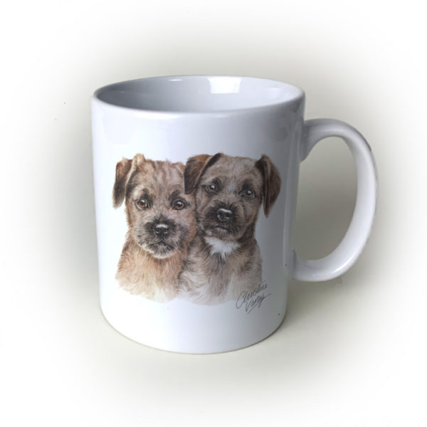 Border Terriers Ceramic Mug by Waggydogz