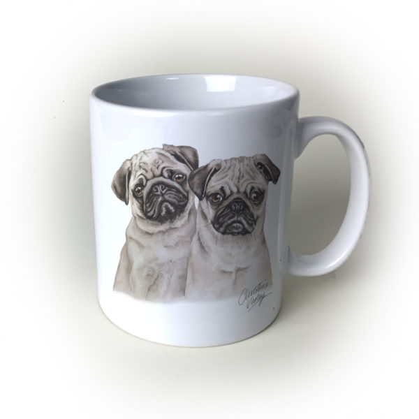 Pugs Ceramic Mug by Waggydogz