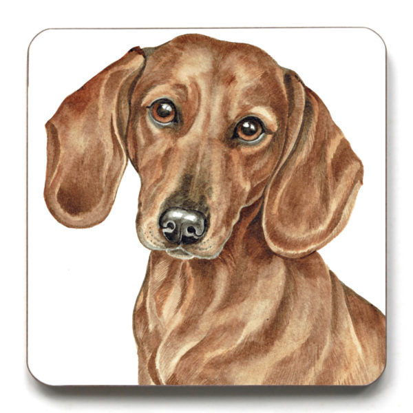 Red Dachshund Dog breed coaster (CST-261)