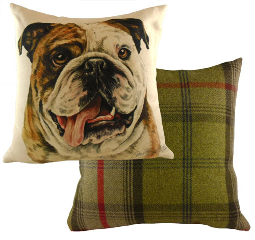 British Bulldog Dog Cushion