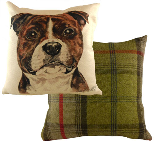 Staffordshire Bull Terrier Dog Cushion