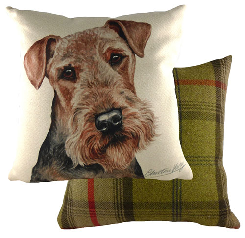 Airedale Terrier Dog Cushion (CUS-205) - WaggyDogz