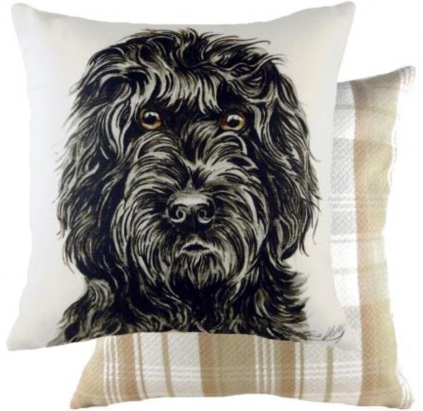 Black Cockapoo Dog Cushion